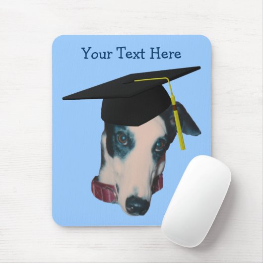 Greyhound in Gradup Cap Funny Dog Mousepad Muismat (Met muis)