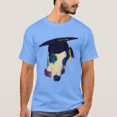Greyhound in Gradup Cap Funny Dog T-shirt (Voorkant)