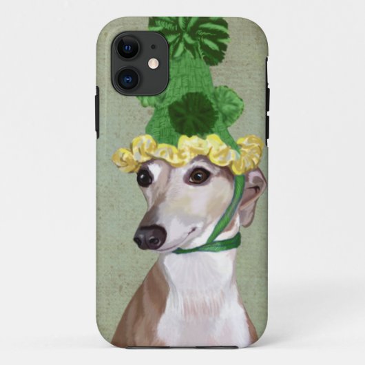 Greyhound in Groen Gebreid Pet Case-Mate iPhone Case (Achterkant)