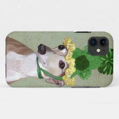 Greyhound in Groen Gebreid Pet Case-Mate iPhone Case (Achterkant (horizontaal))