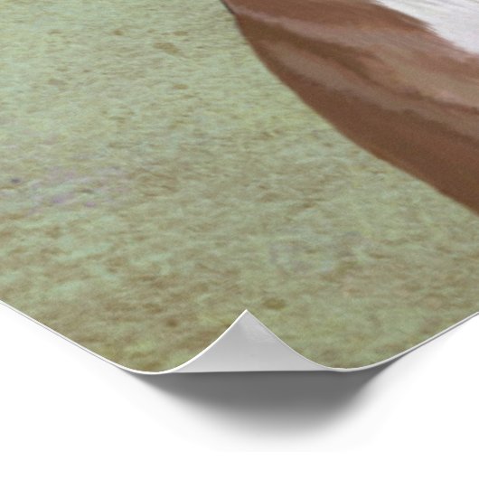 Greyhound in Groen Gebreid Pet Poster (Hoek)