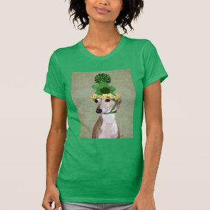 Greyhound in Groen Gebreid Pet T-shirt