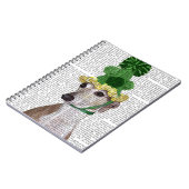 Greyhound in Groen rond Pet 2 Notitieboek (Linkerzijde)