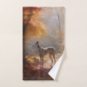 Greyhound in Herfstbladeren Herfst Inspire Bad Handdoek (Handdoek)