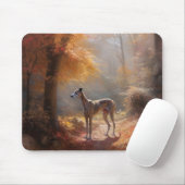 Greyhound in Herfstbladeren Herfst Inspire Muismat (Met muis)