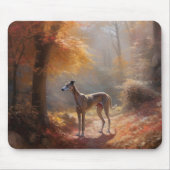Greyhound in Herfstbladeren Herfst Inspire Muismat (Voorkant)