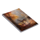 Greyhound in Herfstbladeren Herfst Inspire Notitieboek (Rechterzijde)