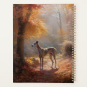 Greyhound in Herfstbladeren Herfst Inspire Planner (Achterkant)
