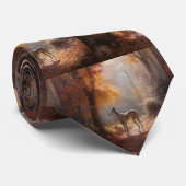 Greyhound in Herfstbladeren Herfst Inspire Stropdas (Opgerold)