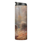 Greyhound in Herfstbladeren Herfst Inspire Thermosbeker (Geroteerd rechts)