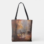 Greyhound in Herfstbladeren Herfst Inspire Tote Bag (Achterkant)