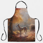 Greyhound in herfstbladeren val inspireert schort (Voorkant)