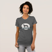 Greyhound in ruste Racer 45 mph Lazy Dog T-shirt (Voorkant volledig)