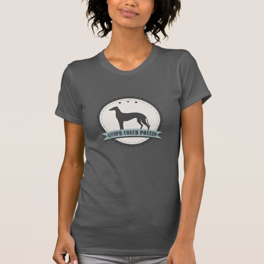 Greyhound in ruste Racer 45 mph Lazy Dog T-shirt (Voorkant)