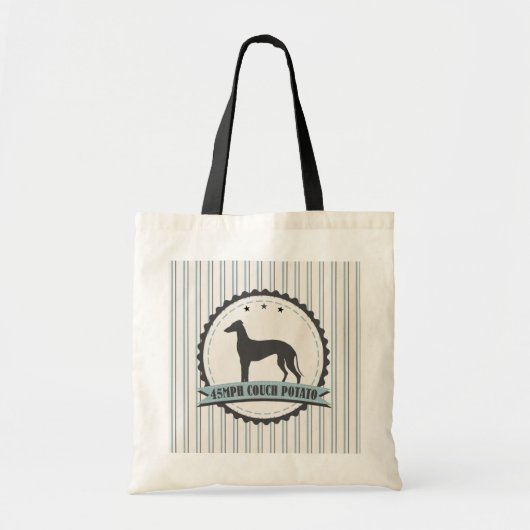 Greyhound in ruste Racer 45 mph Lazy Dog Tote Bag (Voorkant)