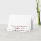 "Greyhound in Santa Hat" Dog Art Christmas Kaart (Achterkant)