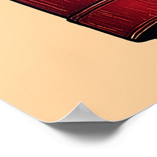 Greyhound in Winter Red Coat, Stylized Drawing Poster (Hoek)