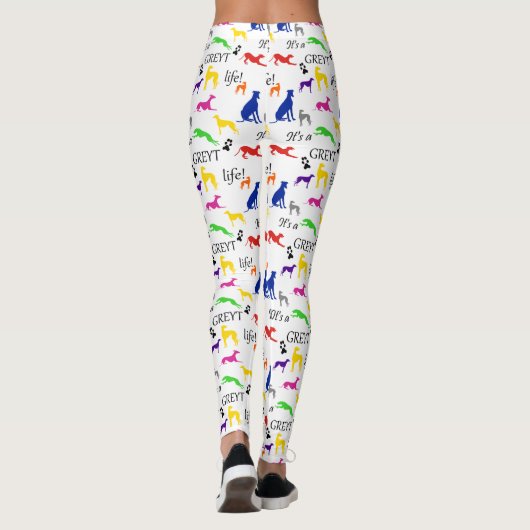 Greyhound is een Greyt Life Quote  Leggings (Achterkant)