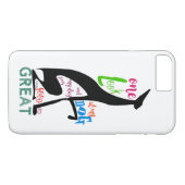 Greyhound Italiaans Silhouette Love My Dog Stylish Case-Mate iPhone Case (Achterkant (Horizontaal))