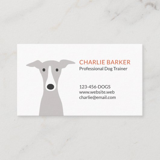 Greyhound | Italiaanse Greyhound | Whippet | Cute  Visitekaartje (Voorkant)