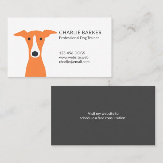 Greyhound | Italiaanse Greyhound | Whippet | Cute  Visitekaartje (Voorkant / Achterkant)