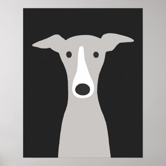 Greyhound Italy Greyhound Cute Whippet Dog Poster (Voorkant)