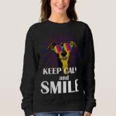 Greyhound  Keep Calm & Smile  Galgo Greyhound Hipp Trui (Voorkant)