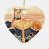 'Greyhound' Keramisch Ornament (Achterkant)