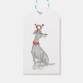Greyhound-kerstcadeaulabels Cadeaulabel (Voorkant)