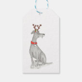 Greyhound-kerstcadeaulabels Cadeaulabel (Achterkant)