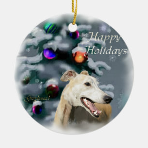 Greyhound kerstcadeautjes Ornament