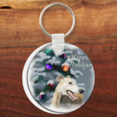 Greyhound kerstcadeautjes sleutelhanger (Voorkant)