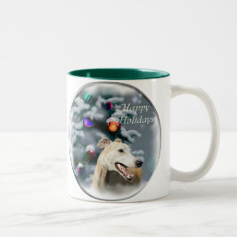 Greyhound kerstcadeautjes tweekleurige koffiemok