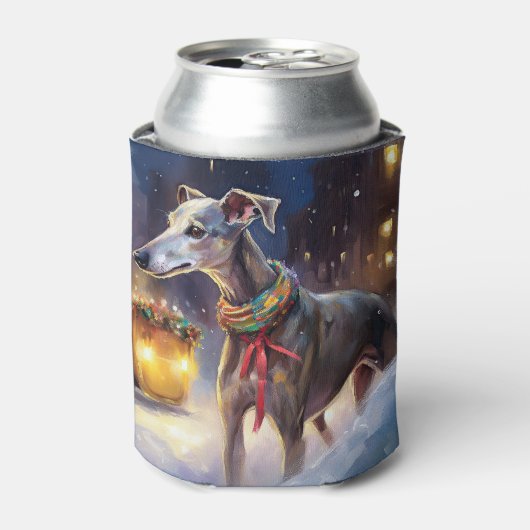 Greyhound Kerstfeest Seizoen Blikjeskoeler (Blikje Voorkant)