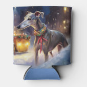 Greyhound Kerstfeest Seizoen Blikjeskoeler (Voorkant)
