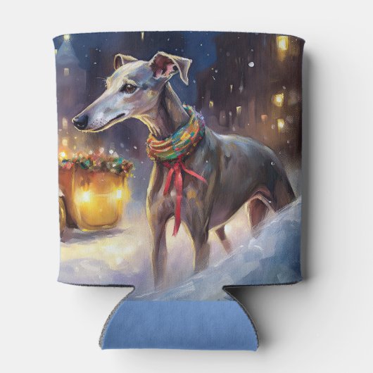 Greyhound Kerstfeest Seizoen Blikjeskoeler (Achterkant)