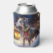 Greyhound Kerstfeest Seizoen Blikjeskoeler (Blikje Achterkant)