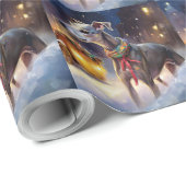 Greyhound Kerstfeest Seizoen Cadeaupapier (Rol Hoek)