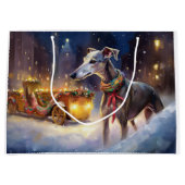 Greyhound Kerstfeest Seizoen Groot Cadeauzakje (Voorkant)
