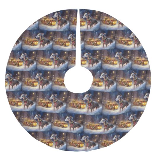 Greyhound Kerstfeest Seizoen Kerstboom Rok (Voorkant)