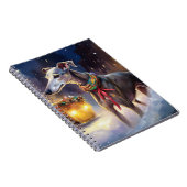 Greyhound Kerstfeest Seizoen Notitieboek (Rechterzijde)