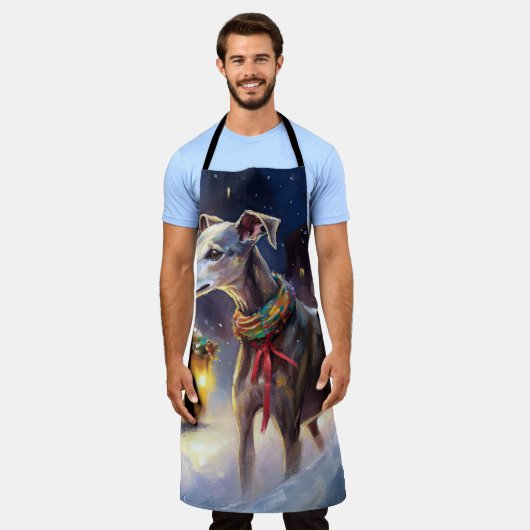 Greyhound Kerstfeest Seizoen Schort (Gedragen)