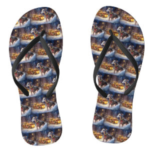 Greyhound Kerstfeest Seizoen Teenslippers