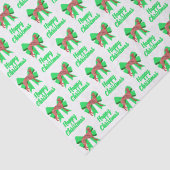 Greyhound Kersthond hond en Groene Bow White Tissuepapier (Detail)