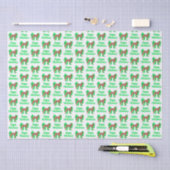 Greyhound Kersthond hond en Groene Bow White Tissuepapier (Craft)