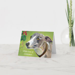 Greyhound kerstkaart (A403) Feestdagen Kaart