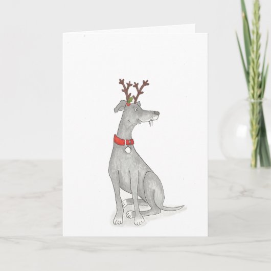 Greyhound kerstkaart kaart (Voorkant)