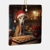 Greyhound Kerstkoekjes Vakantie Keramisch Ornament (Rechts)
