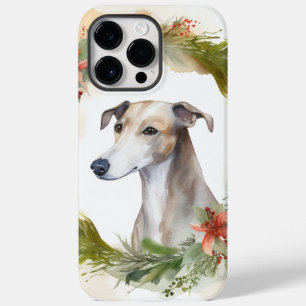 Greyhound Kerstkrans Feestelijke Pup Case-Mate iPhone 14 Pro Max Hoesje