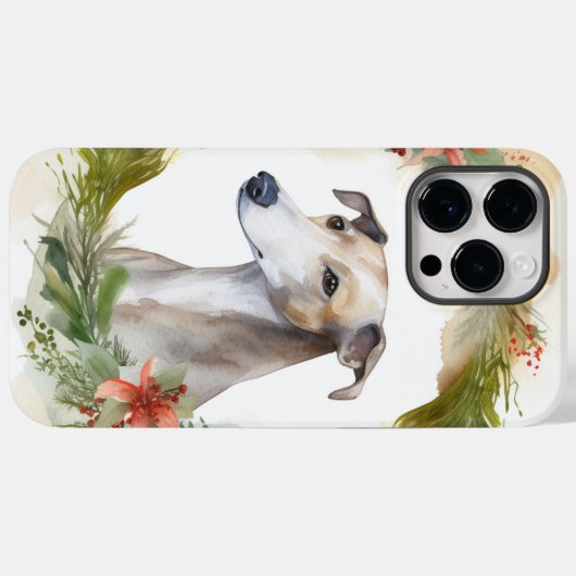 Greyhound Kerstkrans Feestelijke Pup Case-Mate iPhone Case (Achterkant (horizontaal))